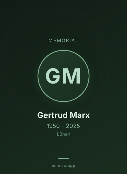 Memorial portrait of Gertrud Marx