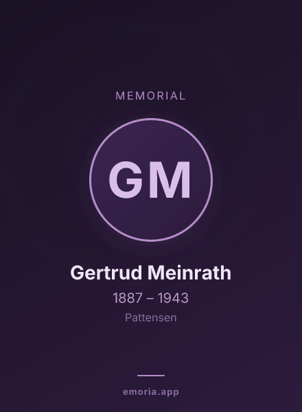 Memorial portrait of Gertrud Meinrath