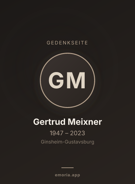 Gedenkportrait von Gertrud Meixner