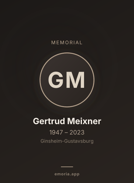 Memorial portrait of Gertrud Meixner