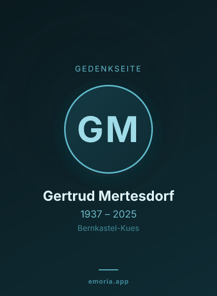 Gedenkportrait von Gertrud Mertesdorf