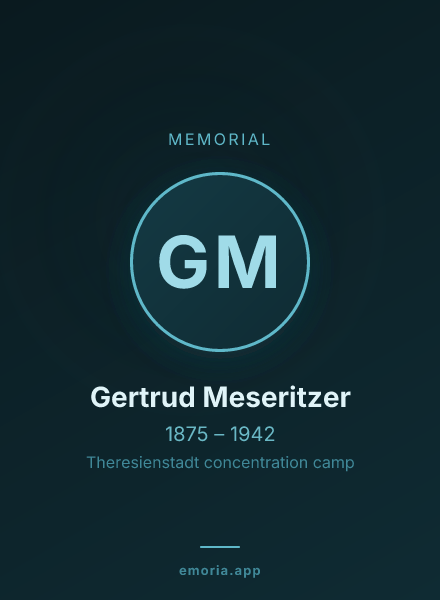 Memorial portrait of Gertrud Meseritzer