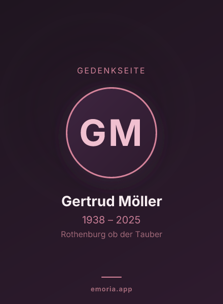Gedenkportrait von Gertrud Möller