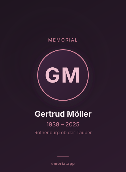Memorial portrait of Gertrud Möller