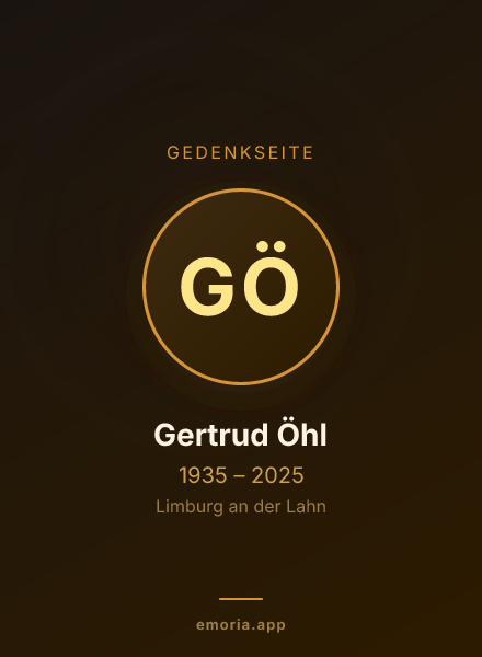 Gedenkportrait von Gertrud Öhl