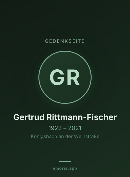 Gedenkportrait von Gertrud Rittmann-Fischer