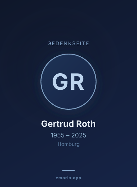 Gedenkportrait von Gertrud Roth