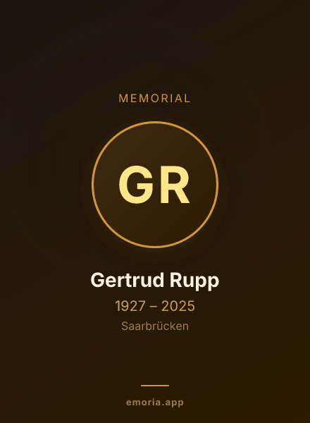 Memorial portrait of Gertrud Rupp