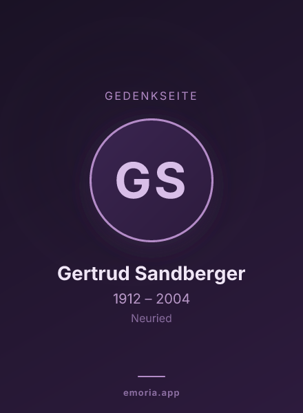 Gedenkportrait von Gertrud Sandberger