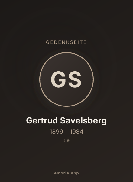 Gedenkportrait von Gertrud Savelsberg