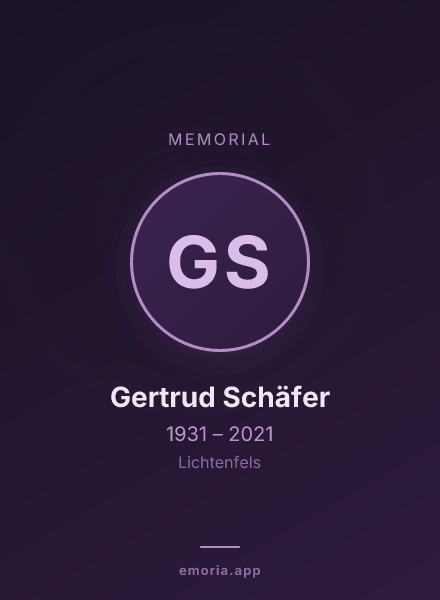 Memorial portrait of Gertrud Schäfer