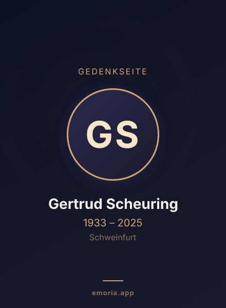 Gedenkportrait von Gertrud Scheuring