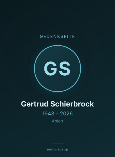 Gedenkportrait von Gertrud Schierbrock