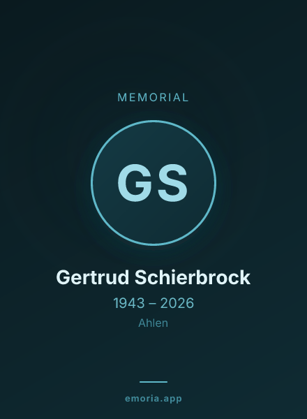 Memorial portrait of Gertrud Schierbrock