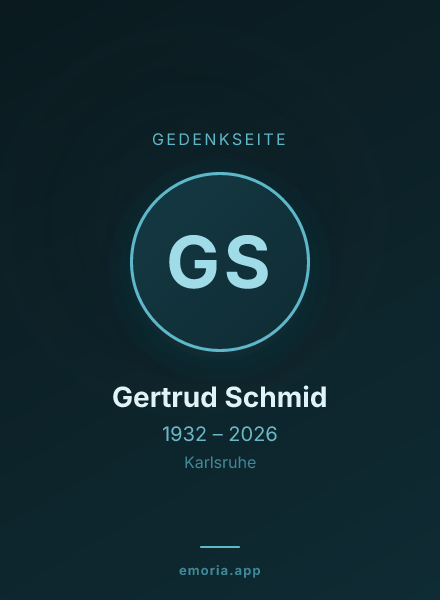 Gedenkportrait von Gertrud Schmid