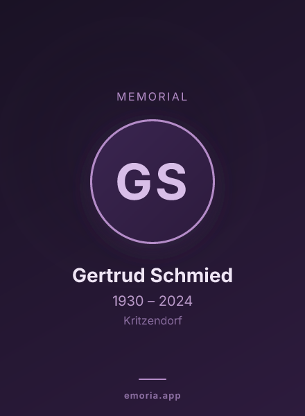 Memorial portrait of Gertrud Schmied