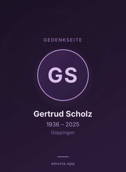 Gedenkportrait von Gertrud Scholz