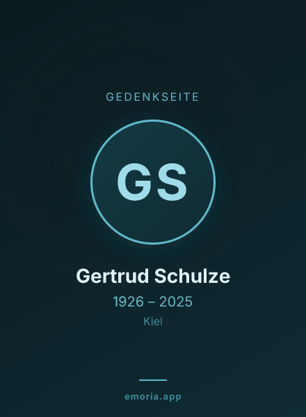 Gedenkportrait von Gertrud Schulze