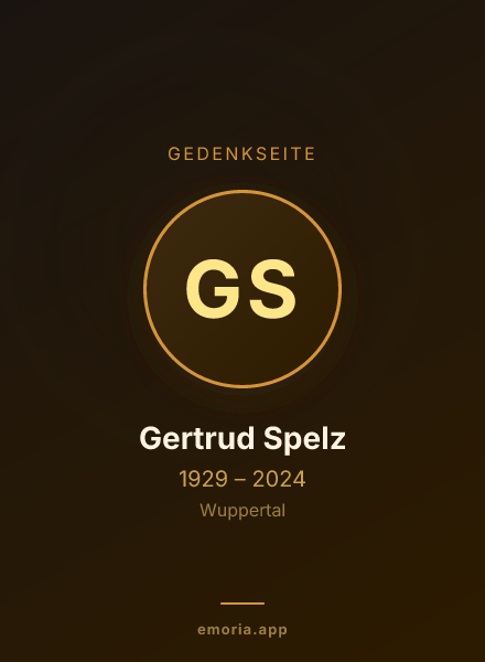 Gedenkportrait von Gertrud Spelz