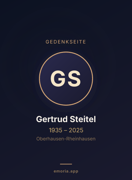 Gedenkportrait von Gertrud Steitel