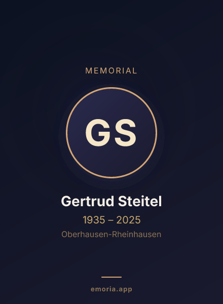 Memorial portrait of Gertrud Steitel