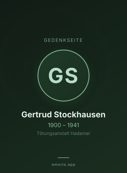 Gedenkportrait von Gertrud Stockhausen