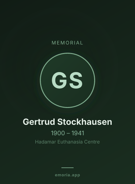 Memorial portrait of Gertrud Stockhausen