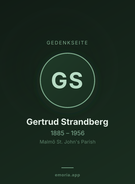 Gedenkportrait von Gertrud Strandberg