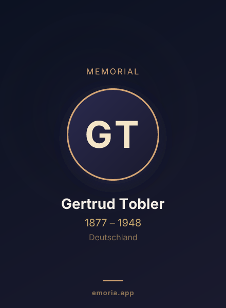 Memorial portrait of Gertrud Tobler