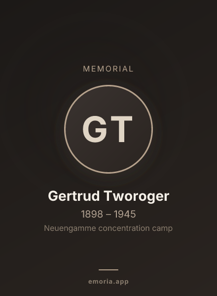 Memorial portrait of Gertrud Tworoger