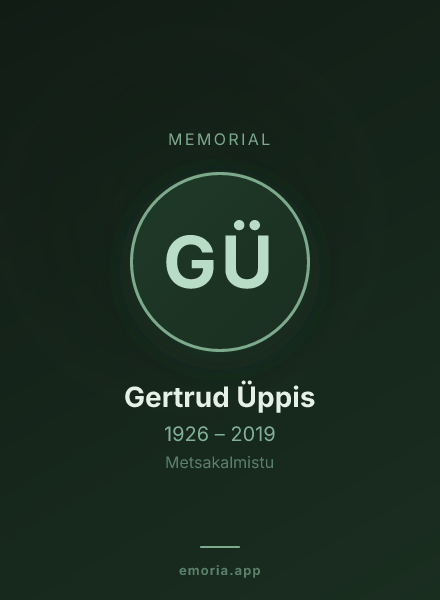 Memorial portrait of Gertrud Üppis