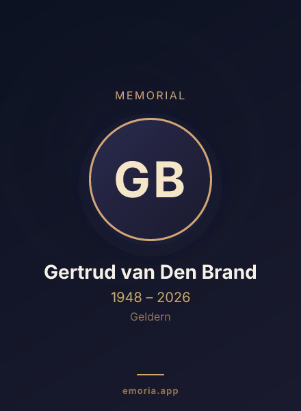 Memorial portrait of Gertrud van Den Brand