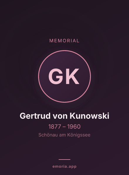 Memorial portrait of Gertrud von Kunowski