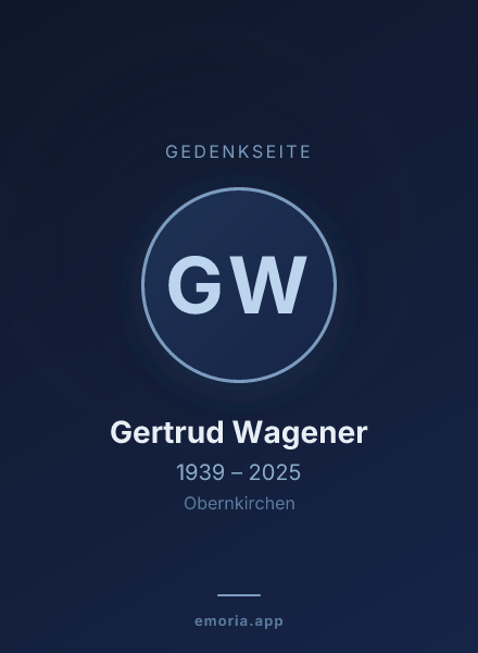 Gedenkportrait von Gertrud Wagener