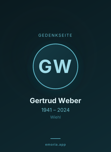 Gedenkportrait von Gertrud Weber