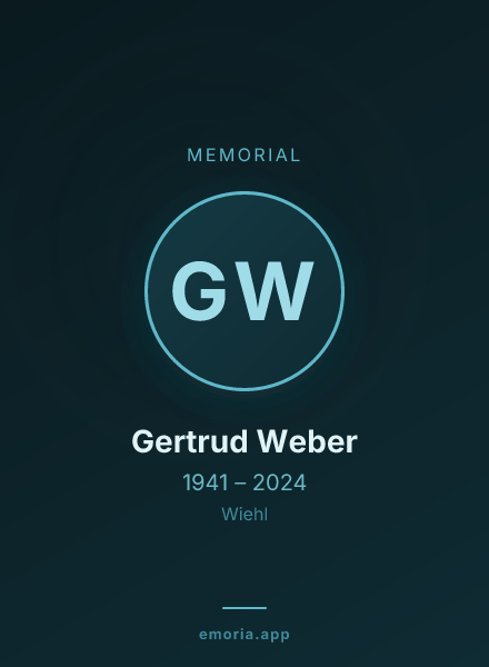 Memorial portrait of Gertrud Weber
