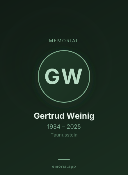 Memorial portrait of Gertrud Weinig