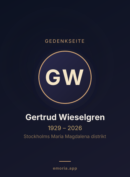 Gedenkportrait von Gertrud Wieselgren