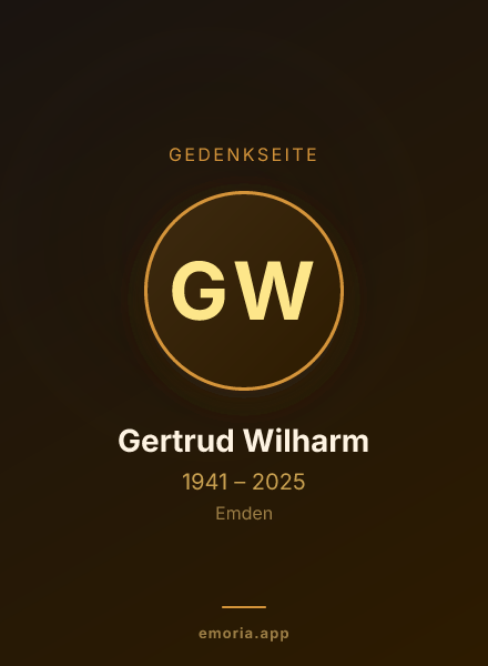 Gedenkportrait von Gertrud Wilharm