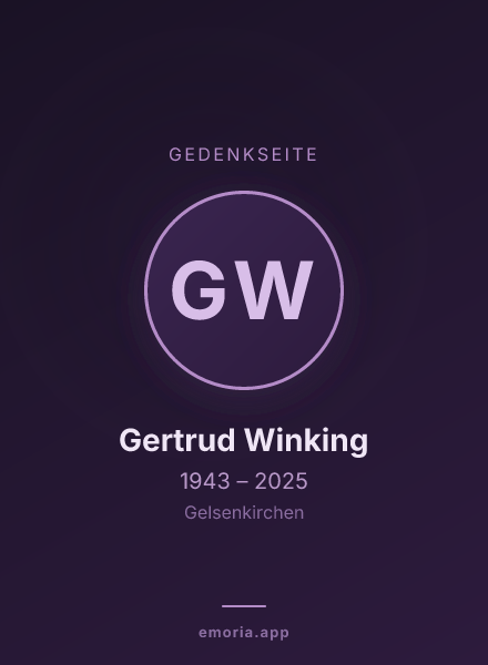Gedenkportrait von Gertrud Winking