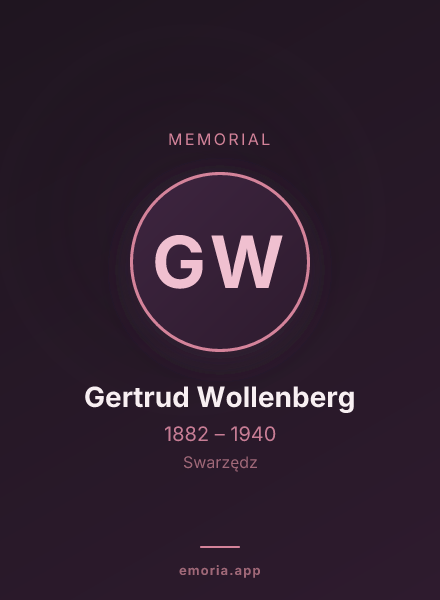Memorial portrait of Gertrud Wollenberg