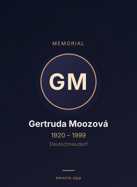 Memorial portrait of Gertruda Moozová
