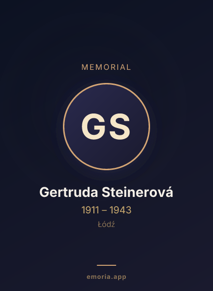 Memorial portrait of Gertruda Steinerová