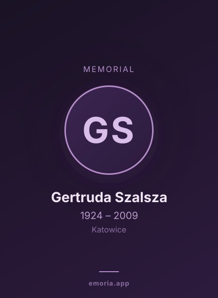 Memorial portrait of Gertruda Szalsza