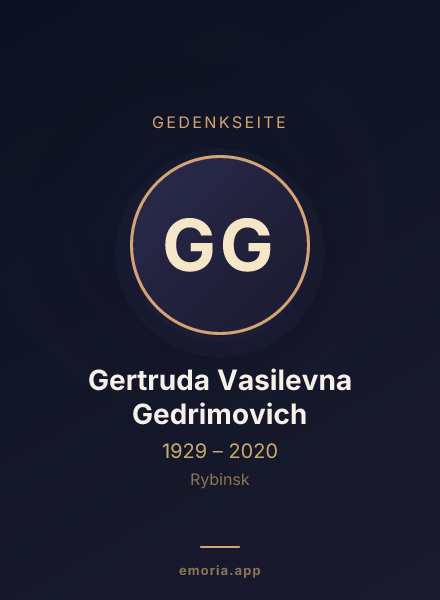 Gedenkportrait von Gertruda Vasilevna Gedrimovich