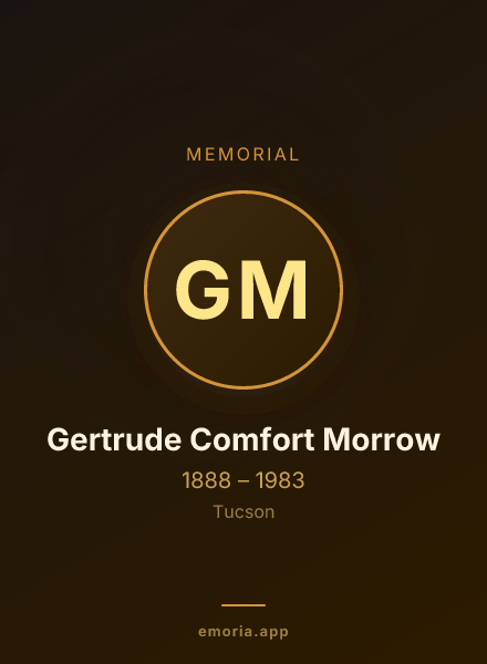 Memorial portrait of Gertrude Comfort Morrow