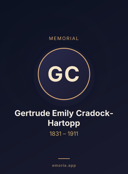 Memorial portrait of Gertrude Emily Cradock-Hartopp