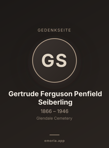 Gedenkportrait von Gertrude Ferguson Penfield Seiberling
