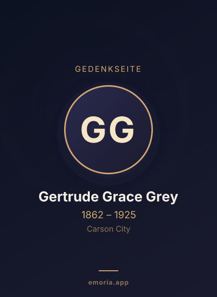Gedenkportrait von Gertrude Grace Grey