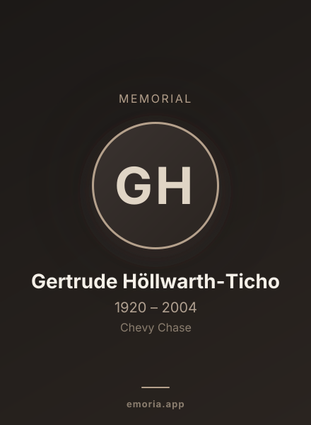 Memorial portrait of Gertrude Höllwarth-Ticho